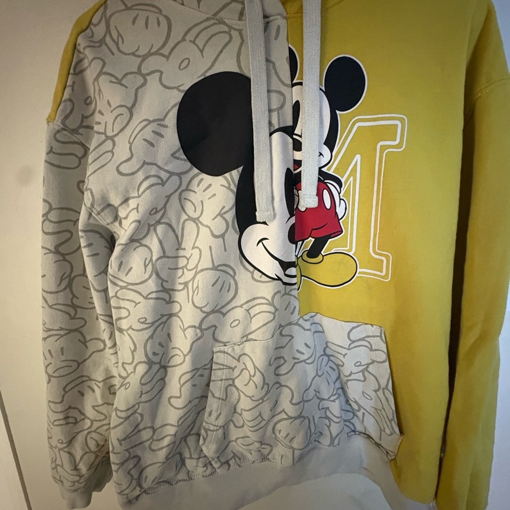 Disney Mickey Mouse Yellow and Gray Hoodie